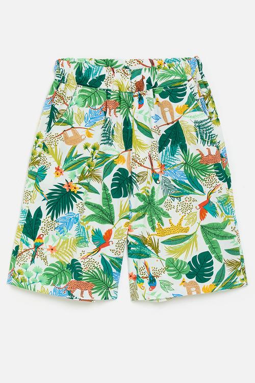 Jungle printed board shorts - multi