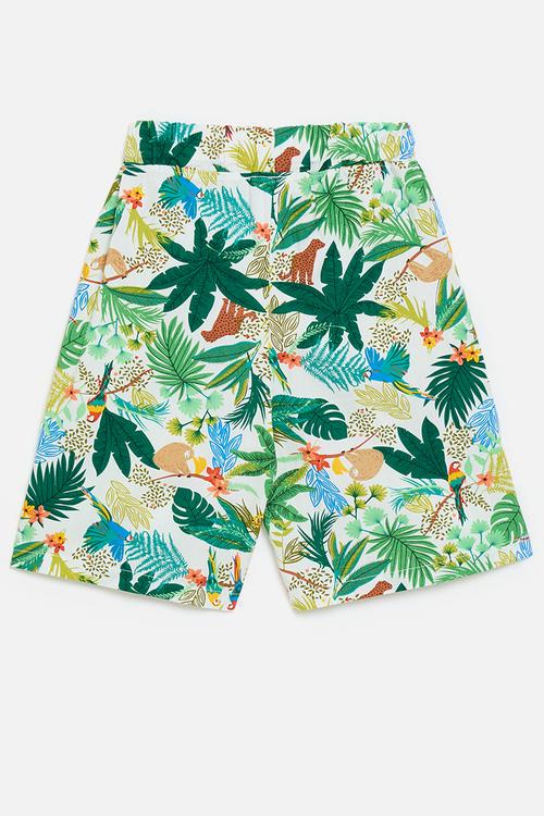 Jungle printed board shorts - multi