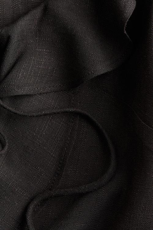 Flounced blouse - black