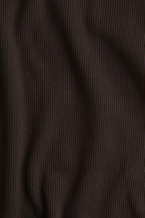 Ribbed tube dress - dark brown