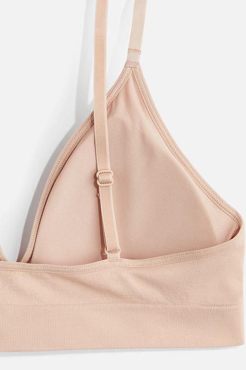 Seamless padded soft bra - light beige