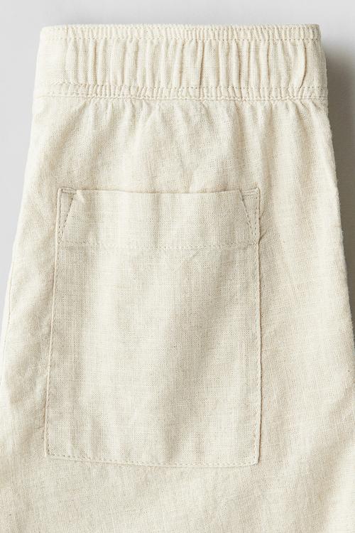 Linen-blend trousers - light beige