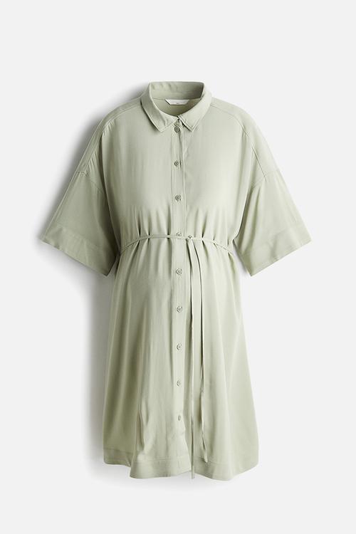 Mama before & after shirt dress - light dusty green