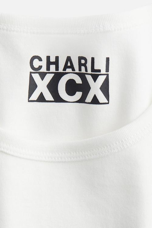 Printed t-shirt - white/charli xcx