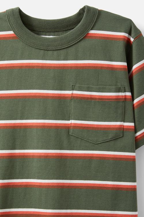 The essential short sleeve tee - khaki green/vanilla/chilli pumpkin/chestnut