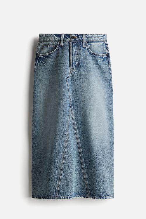 A-line denim skirt - denim blue
