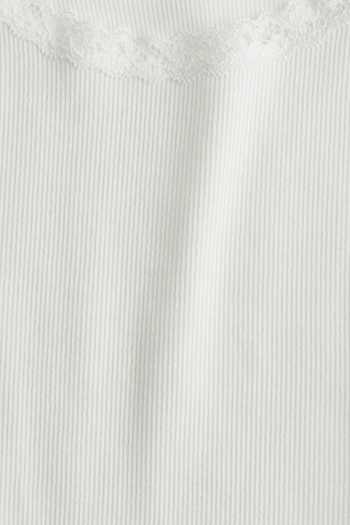 Lace-trimmed vest top - white