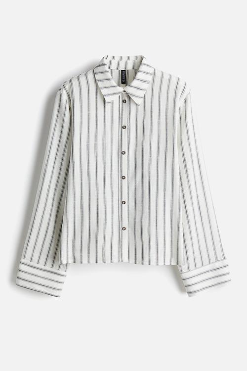 Airy shirt - white striped