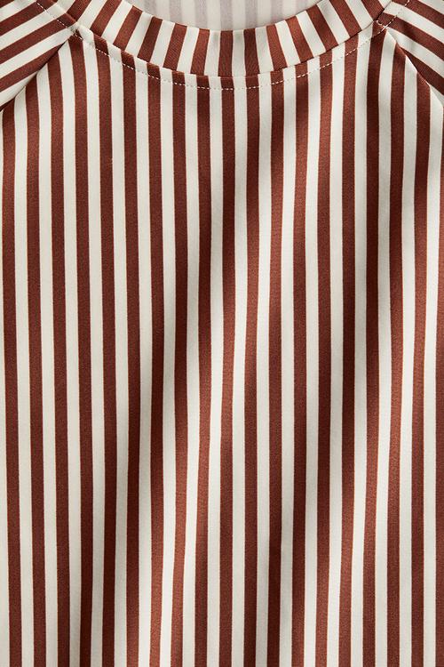 Upf 50 swim top - brown/white striped 