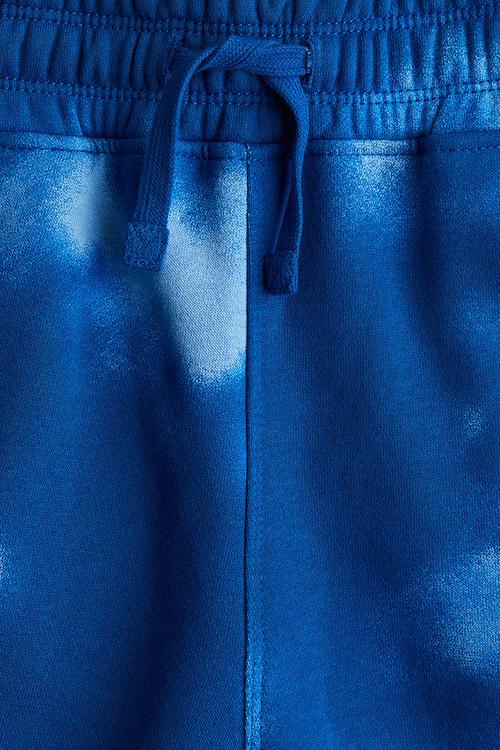 Printed sweatshirt shorts - blue tie dye