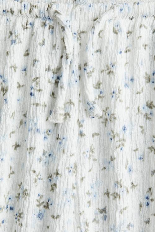 Textured jersey trousers - white floral