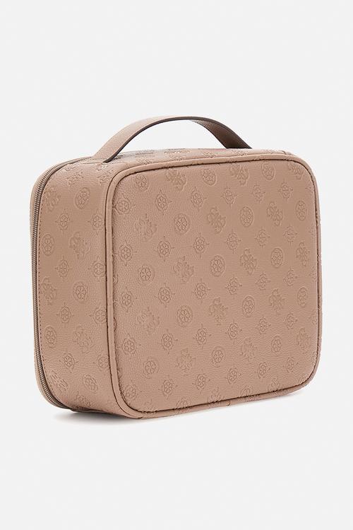 WILDER COSMETIC ORGANIZER CASE -  DARK TAUPE LOGO