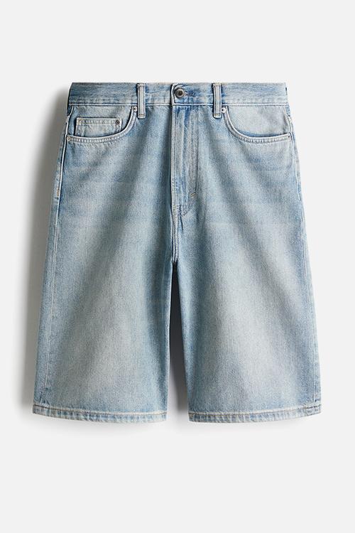 Baggy denim shorts - light denim blue 