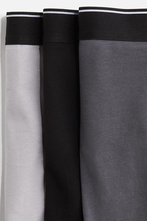 3-pack short trunks with lycra® - light grey/dark grey/black