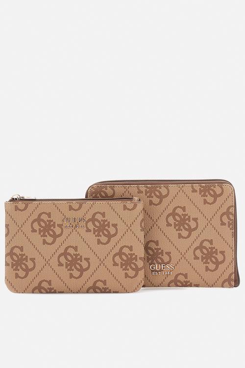 BERTA JEWELRY ORG & PSSPRT PCH -  LATTE LOGO/BROWN