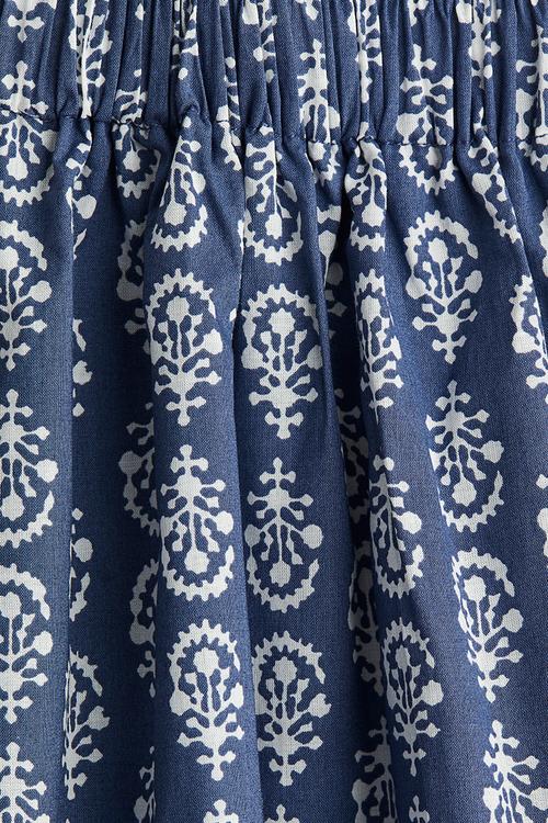 Flared maxi skirt - dark blue/patterned