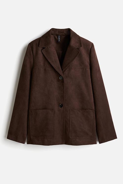 Napped jacket - brown