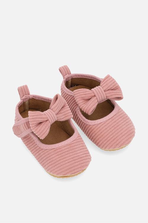 Bow décor pumps - dusty pink