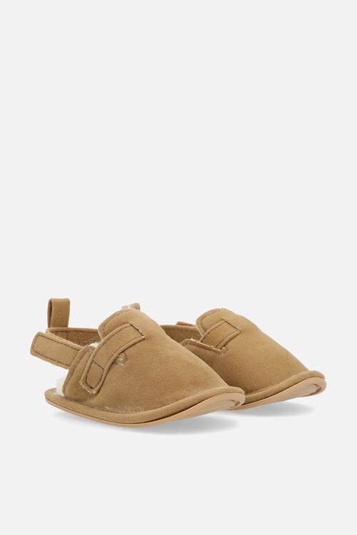Sling back slippers - tan