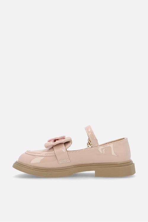 Mary Janes with bow and studded butterfly detail - pink