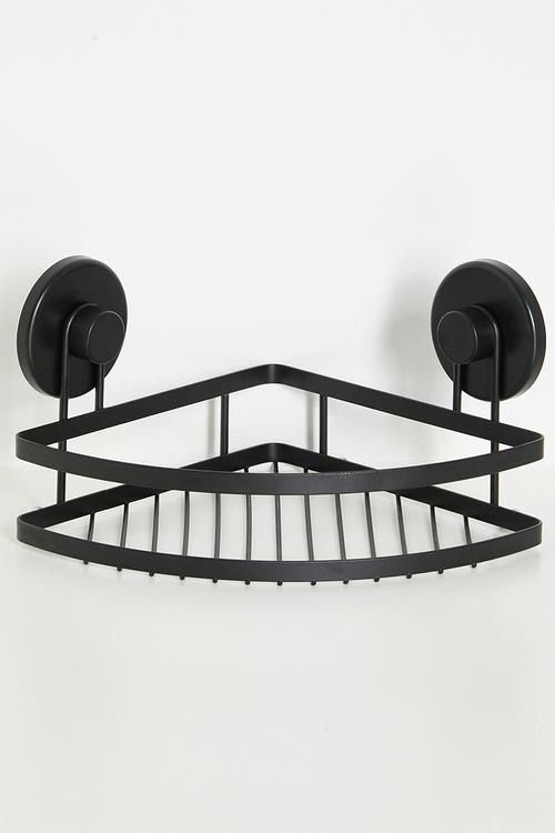 Suction corner shelf - black