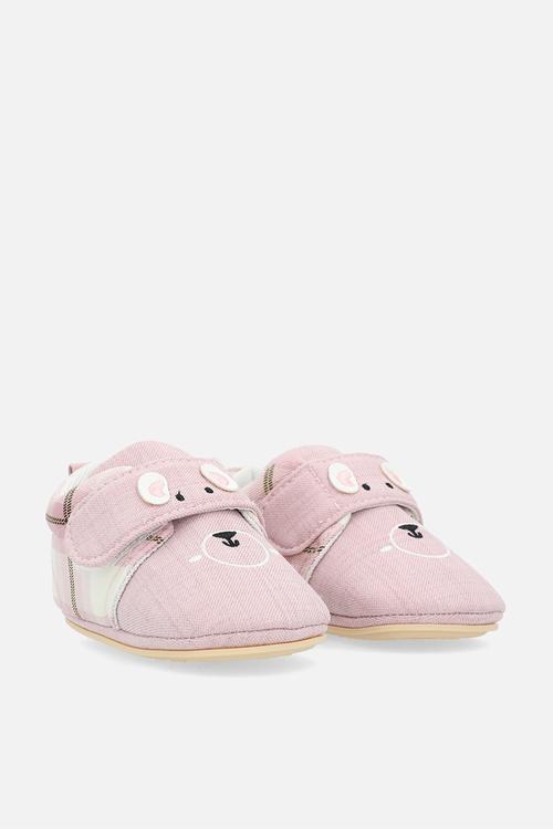 Adjustable fastener strap shoes - pink check/pink
