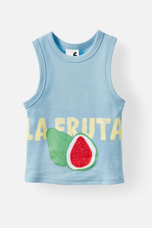 Angela tank - sky blue/la fruta