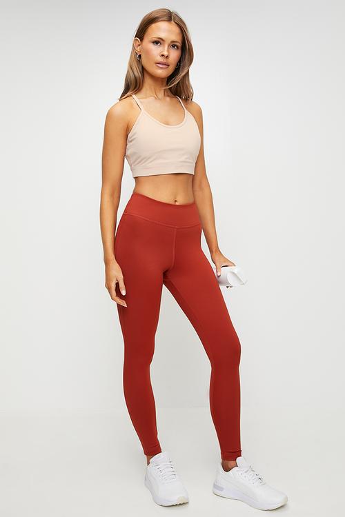 Eliza Yoga Strappy Bra - Muted Clay