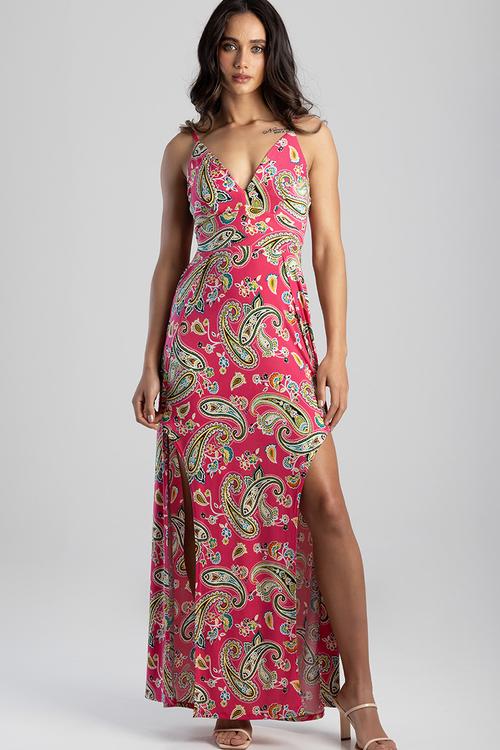 Look At You: Knit Maxi Dress - Pink
