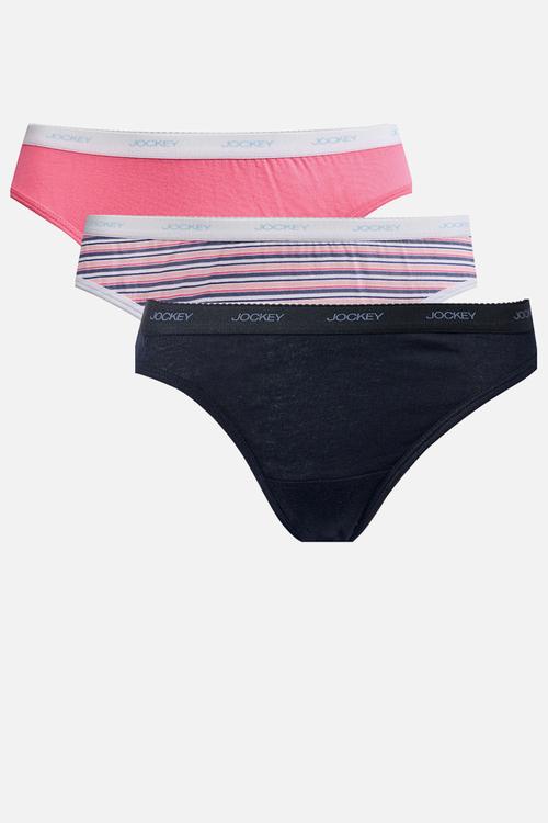 3 Pack Printed Bikini -Bright Stripe