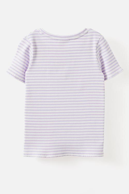 Raya baby tee - vintage lilac/vanilla stripe