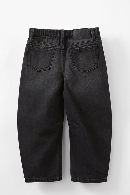 Unisex barrel leg denim jean - balmoral black