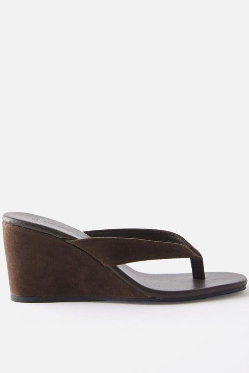 Eve flip flop wedge - choc micro