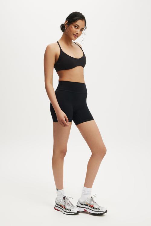 Ultra Soft Minimal Strappy Crop - Black