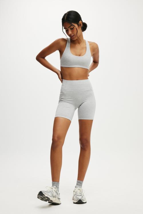 Ultra Soft Side Pocket Bike Short - Light Grey Marle
