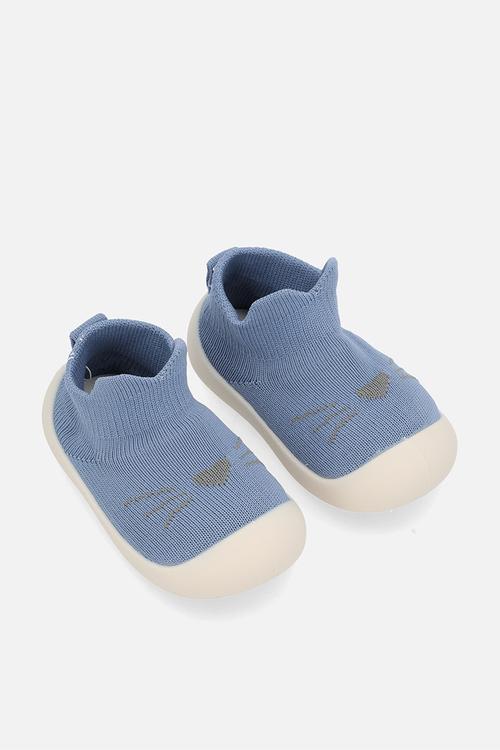 Sock boot - blue & white