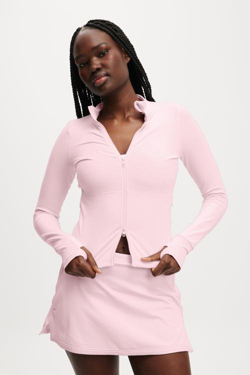 Active Core Zip Through Long Sleeve - Cherry Dream