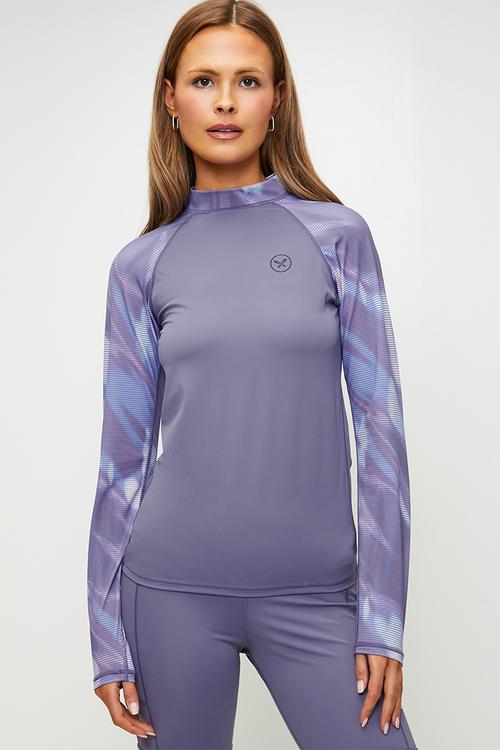 Ladies long sleeve rashvest - purple aura