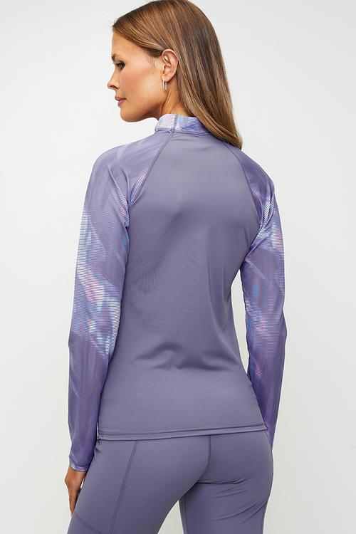 Ladies long sleeve rashvest - purple aura
