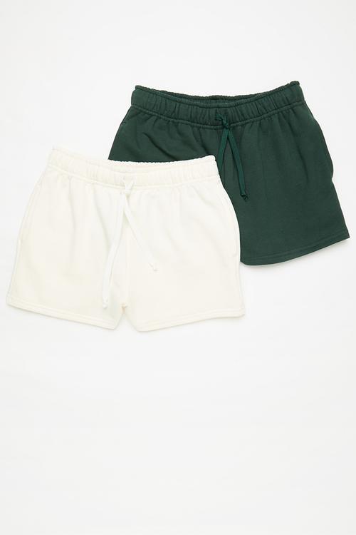 2 Pack sweatshorts - green/pfd