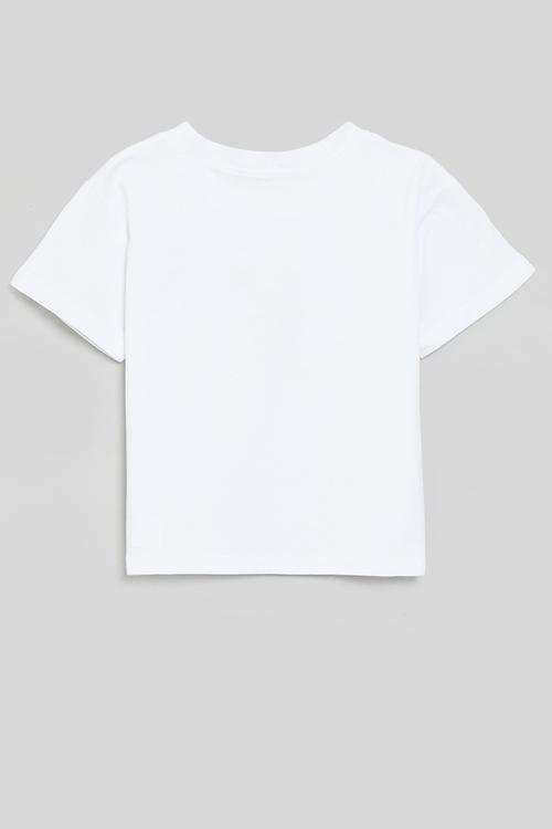 Sad face placement tee - white