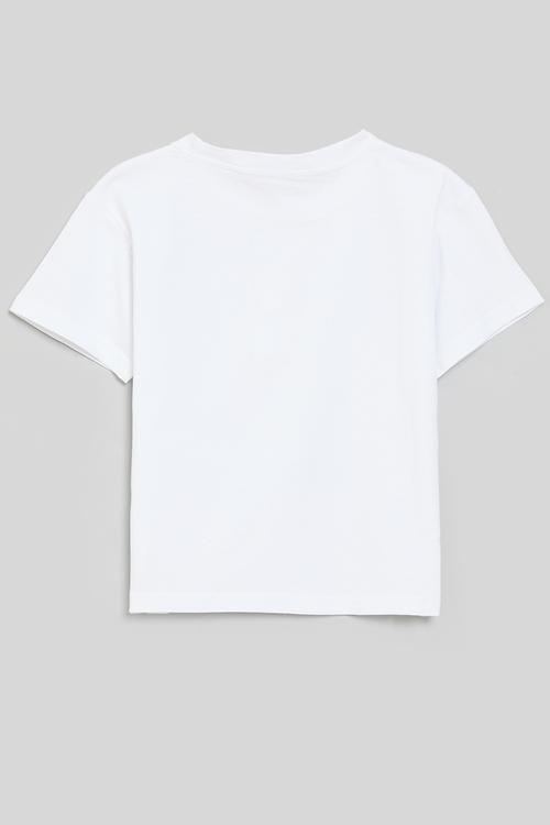 Tee with placement print - white/tin robot