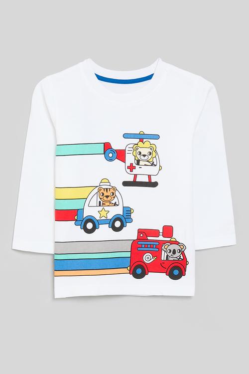 Long sleeve graphic tee - white