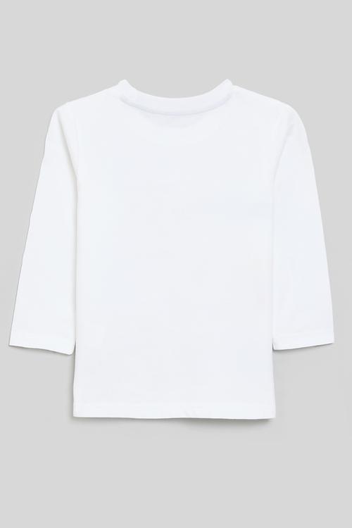 Long sleeve graphic tee - white