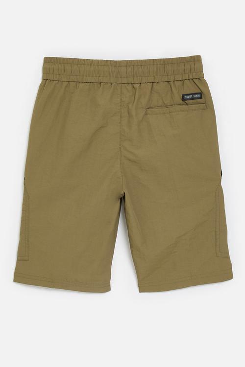 Boys fashion nylon short - tobacco