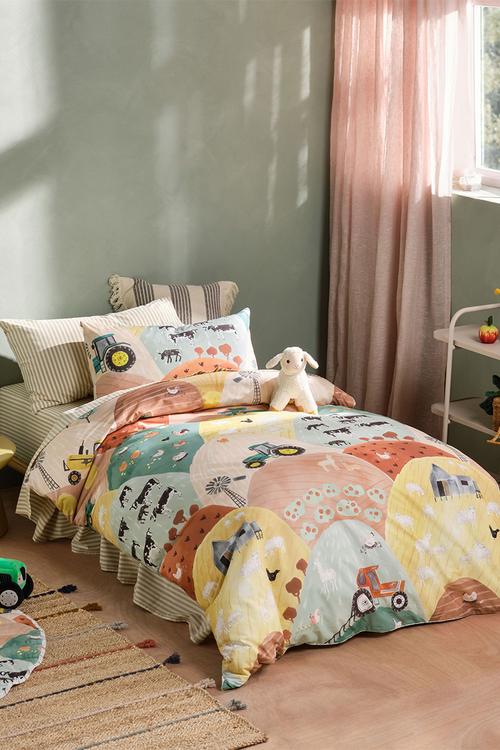 Sunset Harvest Rust Duvet Cover Set - multi