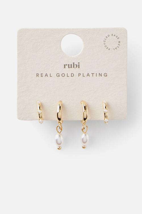 2 Pack Mid Earring - Gold
