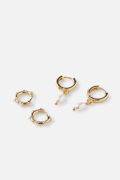 2 Pack Mid Earring - Gold