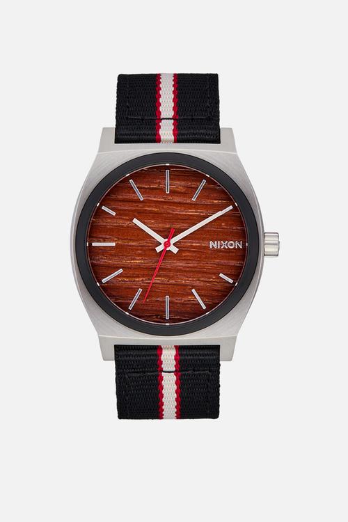 Time Teller Nylon Watch - Silver/Black Stripe