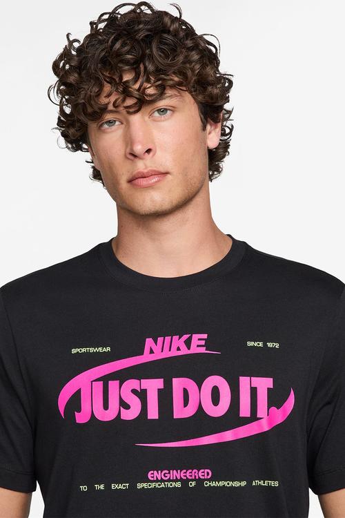 NSW Just Do It Tee - Black/Fire Pink